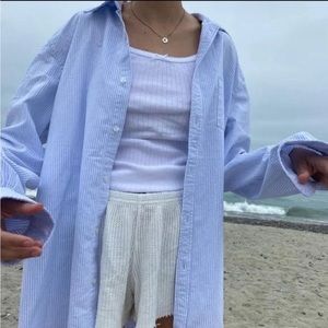 Brandy Melville Stephanie Striped Button Down